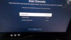 Step 6-1: Samsung TV Auto Tuning Aerial type Selection for Freeview channels Scan