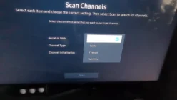 Step 6-2: Samsung TV Auto Tuning Aerial medium Selection for Freeview channels Scan